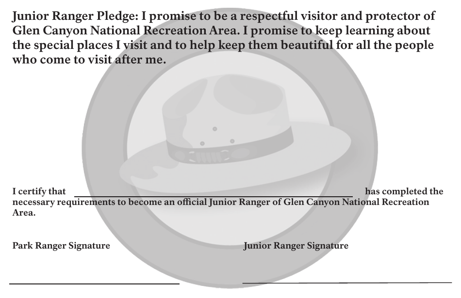 Glen Canyon National Recreation Area Junior Ranger Booklet, Page 16