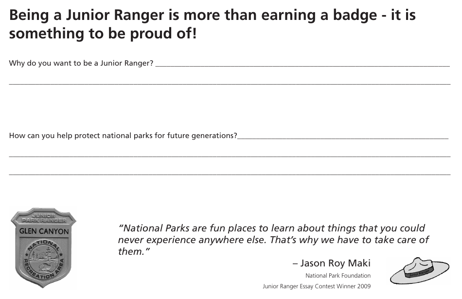 Glen Canyon National Recreation Area Junior Ranger Booklet, Page 3