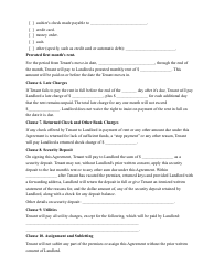 Month-To-Month Residential Rental Agreement Template, Page 2