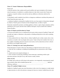 Month-To-Month Residential Rental Agreement Template, Page 3