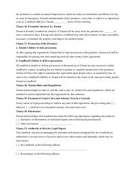 Month-To-Month Residential Rental Agreement Template, Page 4