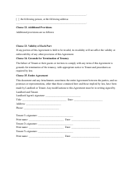 Month-To-Month Residential Rental Agreement Template, Page 5