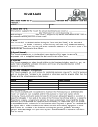 Document preview: House Lease Agreement Template - E-Renter