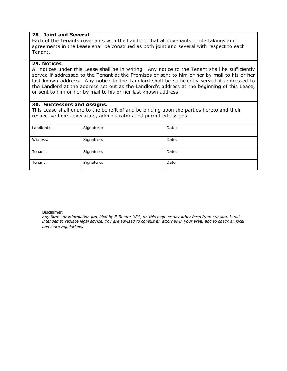 House Lease Agreement Template - E-Renter, Page 5