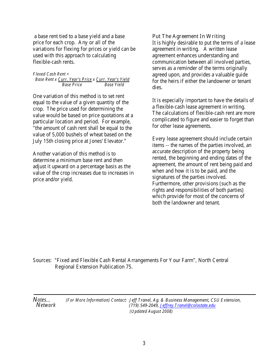 Flexible-Cash Crop Lease Agreement Template, Page 3