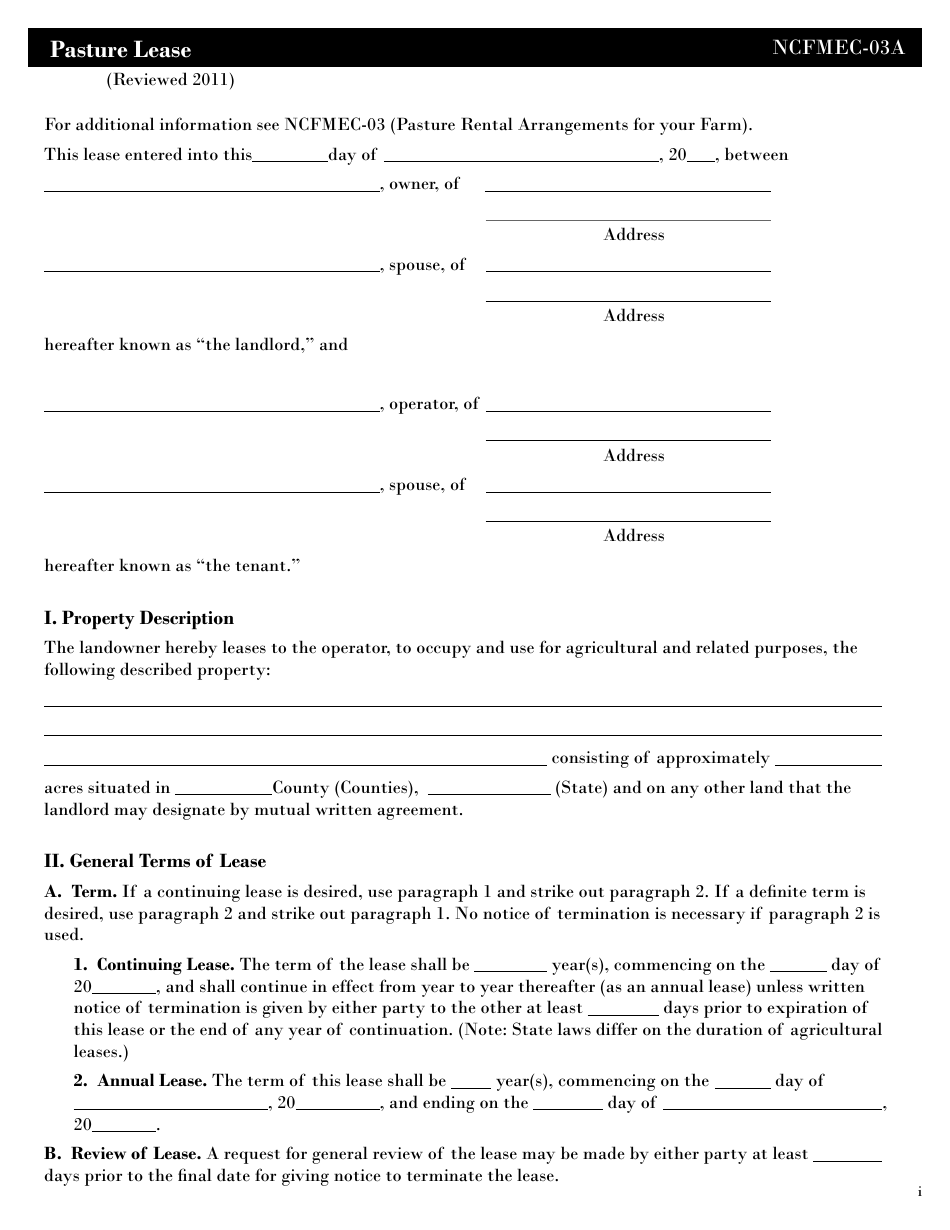 Pasture Lease - North Central Farm Management Extension Committee ...