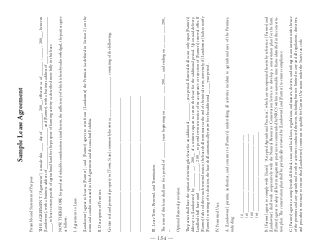 Sample Lease Agreement Form - Vermont