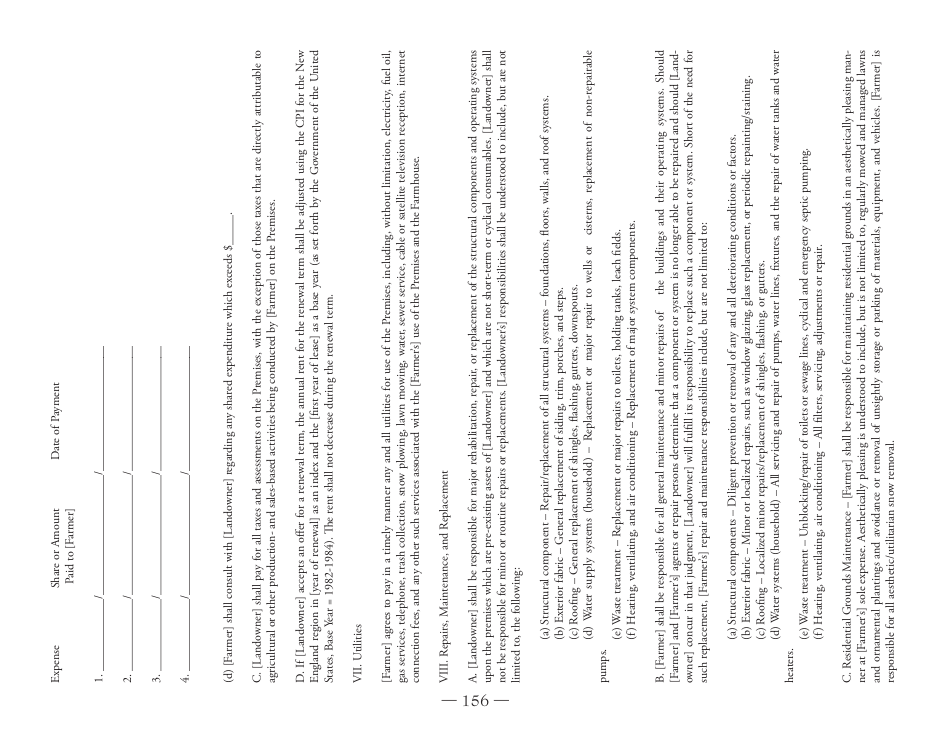 Sample Lease Agreement Form - Vermont, Page 3