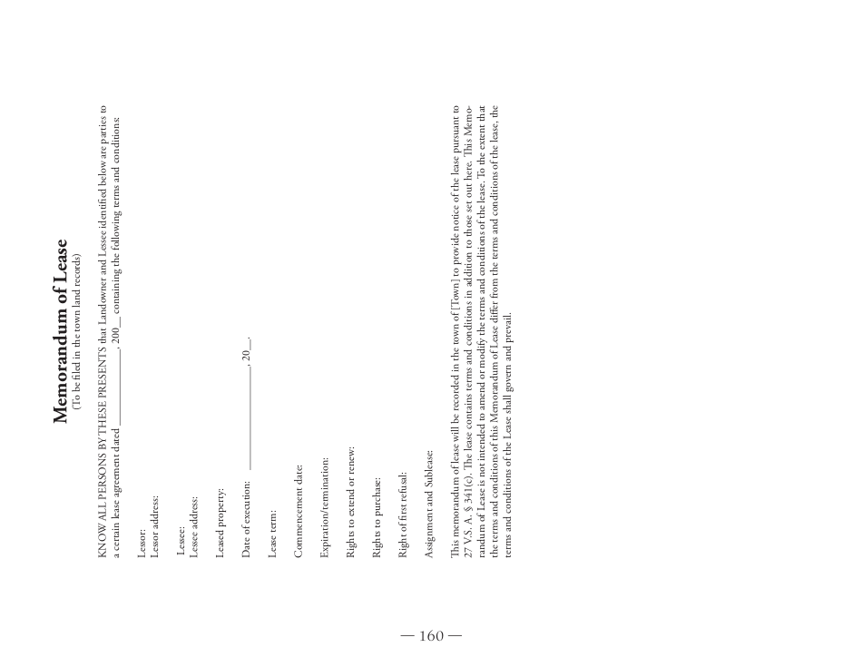 Sample Lease Agreement Form - Vermont, Page 7