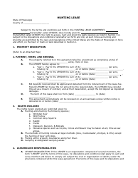 mississippi hunting lease form download printable pdf templateroller