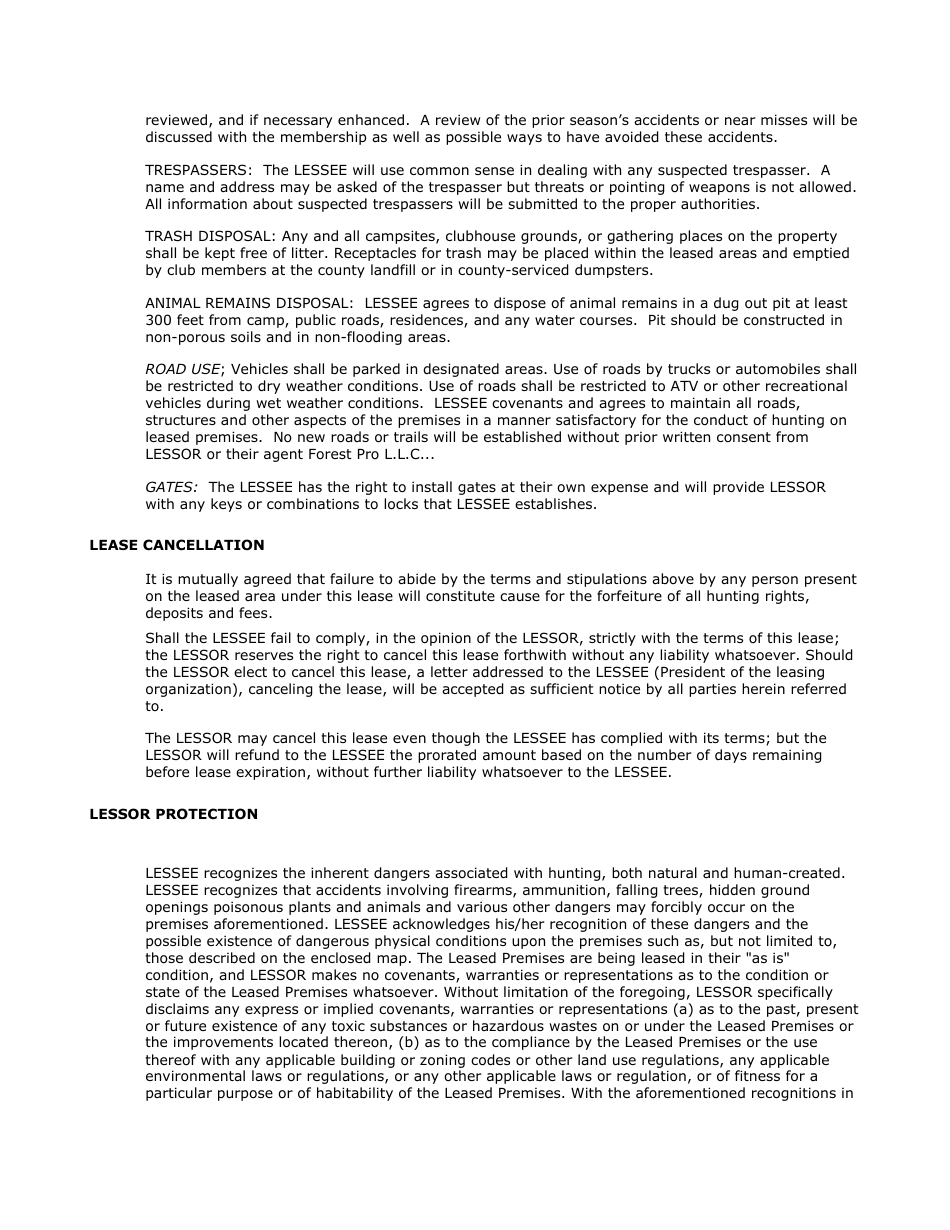 Mississippi Hunting Lease Form Fill Out, Sign Online and Download PDF