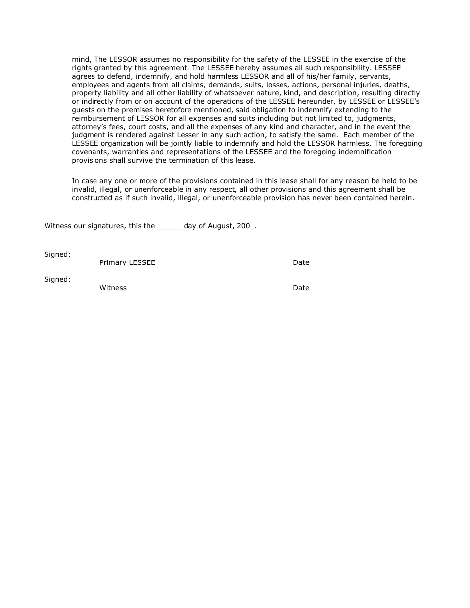 Mississippi Hunting Lease Form Fill Out, Sign Online and Download PDF