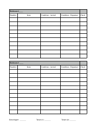 Rental Property Inventory Checklist Template - Lines and Table, Page 5