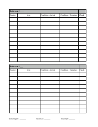 Rental Property Inventory Checklist Template - Lines and Table, Page 6