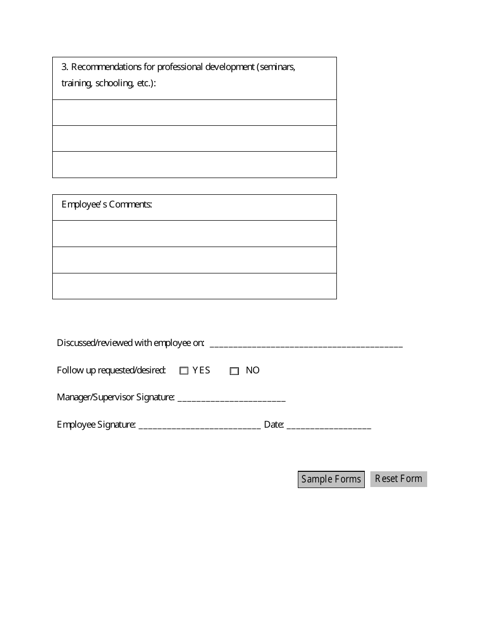 Employee Performance Appraisal Form - Rating Categories, Page 4