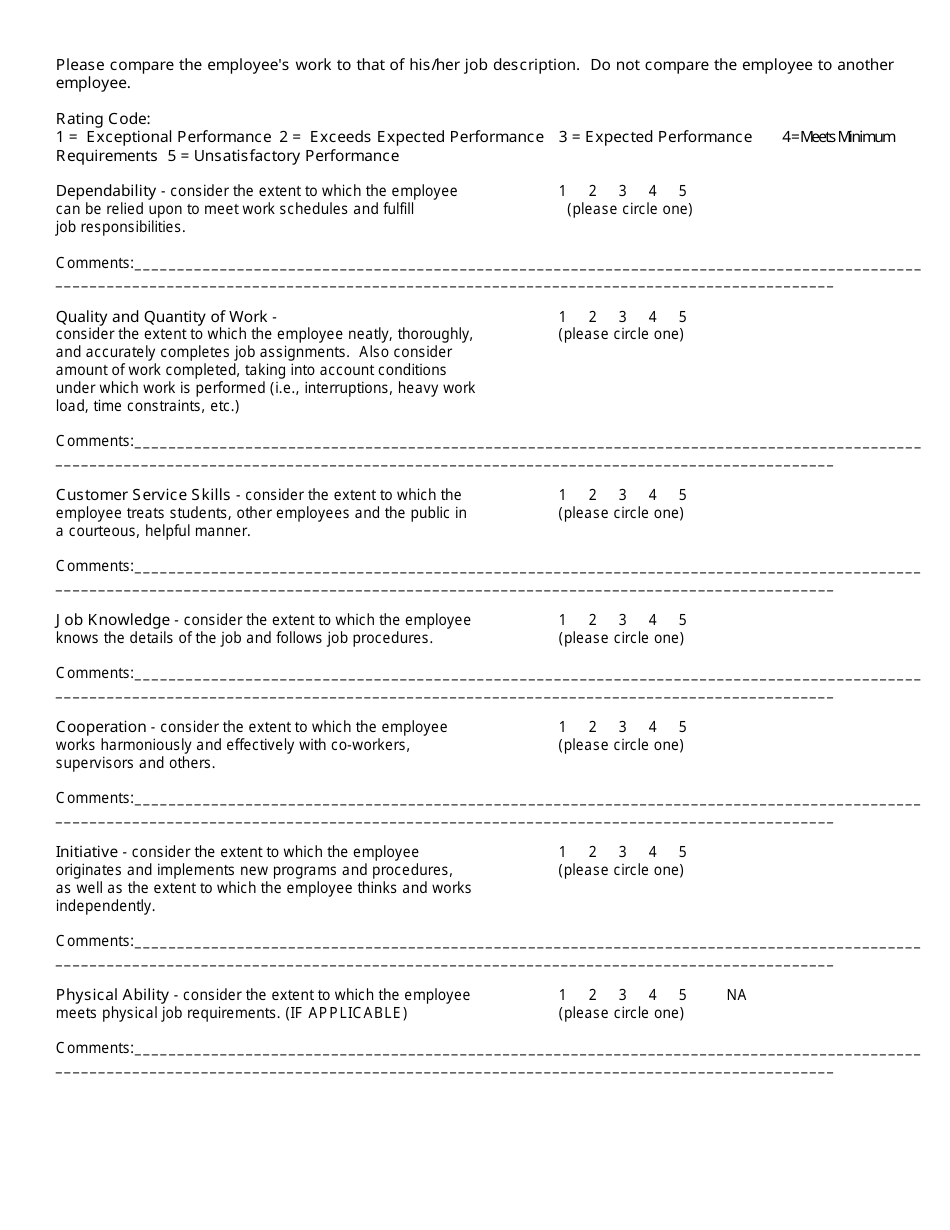 Annual Performance Appraisal Form Fill Out Sign Online And Download Pdf Templateroller 5238