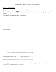 Annual Performance Appraisal Form, Page 4