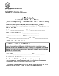 Document preview: Vehicle Appraisal Form - Buncombe County, North Carolina