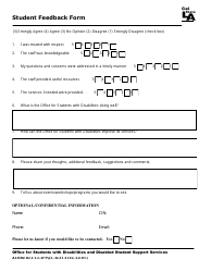 Document preview: Student Feedback Form - California State University - California