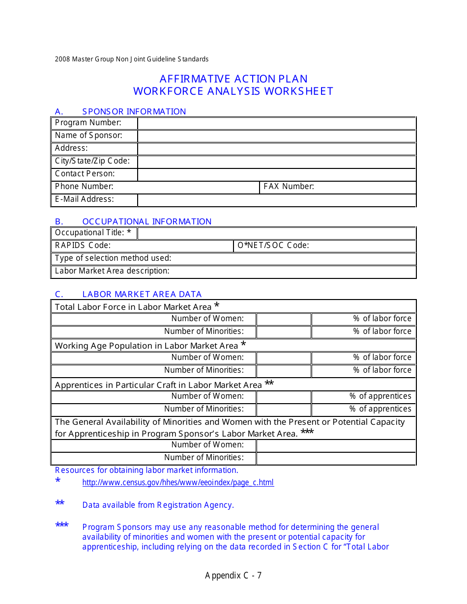 Sample Affirmative Action Plan Template, Page 7