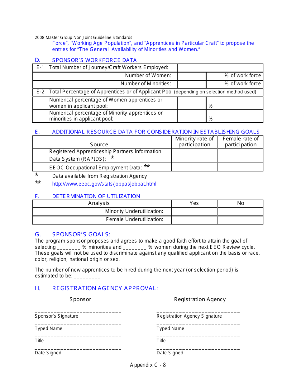 Sample Affirmative Action Plan Template, Page 8