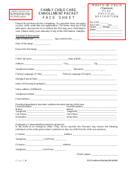 Document preview: Family Child Care Enrollment Packet