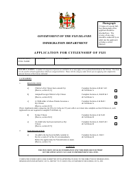 Application for Citizenship of Fiji - Fiji