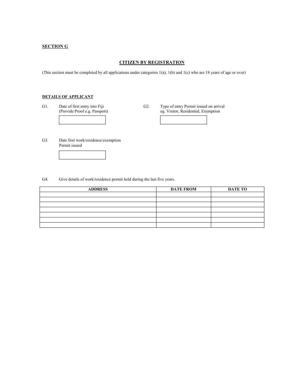 Fiji Application for Citizenship of Fiji Fill Out, Sign Online and