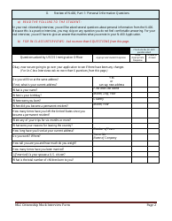 Citizenship Mock Interview Form - Minnesota Literacy Council, Page 2