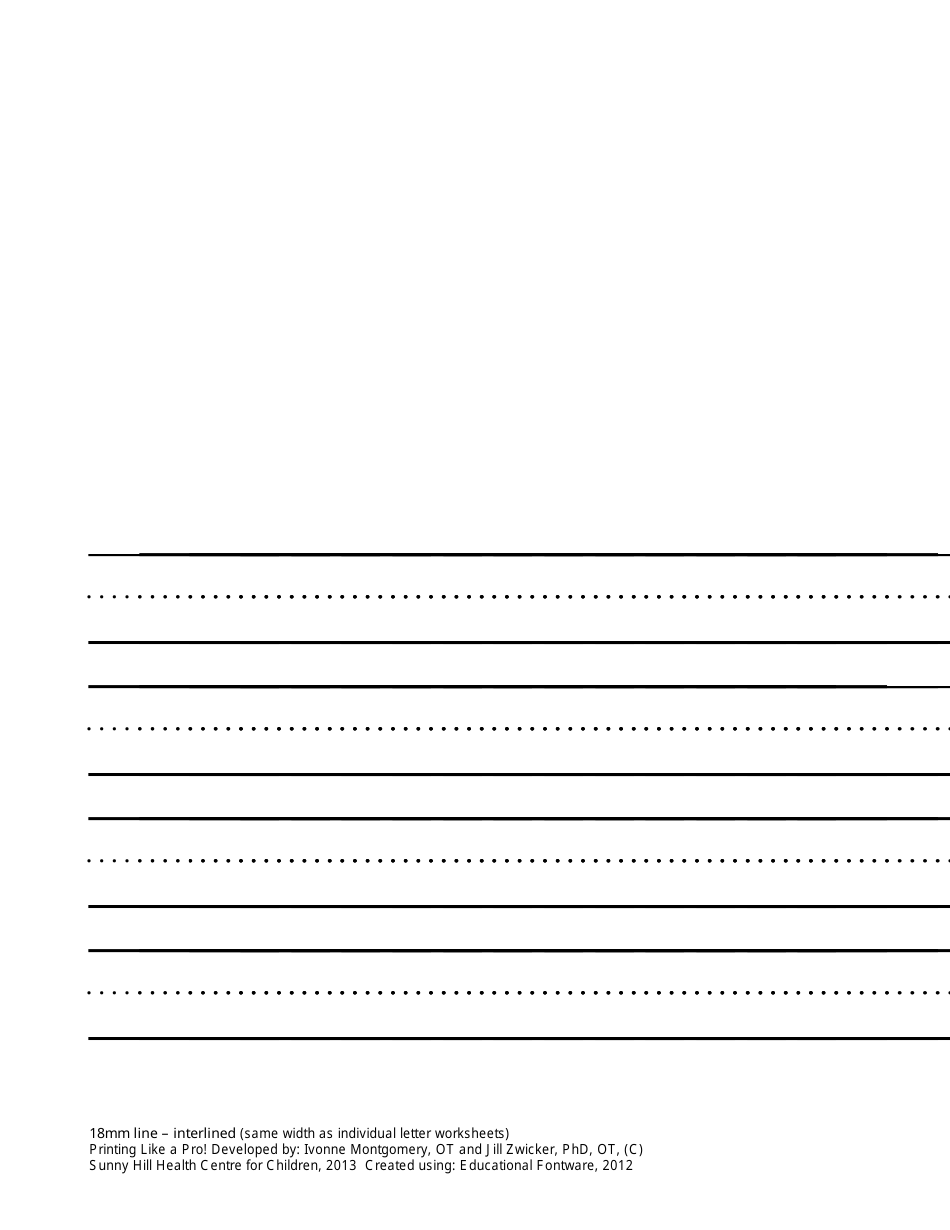 Lined Paper Templates: Half Page With Interline, Full Page With Interline, Full Page With Fading Interline, and Full Page Without Interline, Page 2