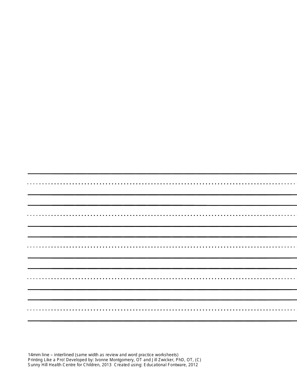 Lined Paper Templates: Half Page With Interline, Full Page With Interline, Full Page With Fading Interline, and Full Page Without Interline, Page 3