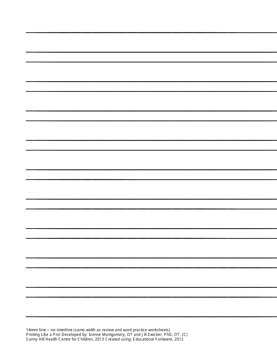 Lined Paper Templates: Half Page With Interline, Full Page With Interline, Full Page With Fading Interline, and Full Page Without Interline, Page 8