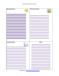 &quot;Daily Routines for Busy Families Template&quot;, Page 2