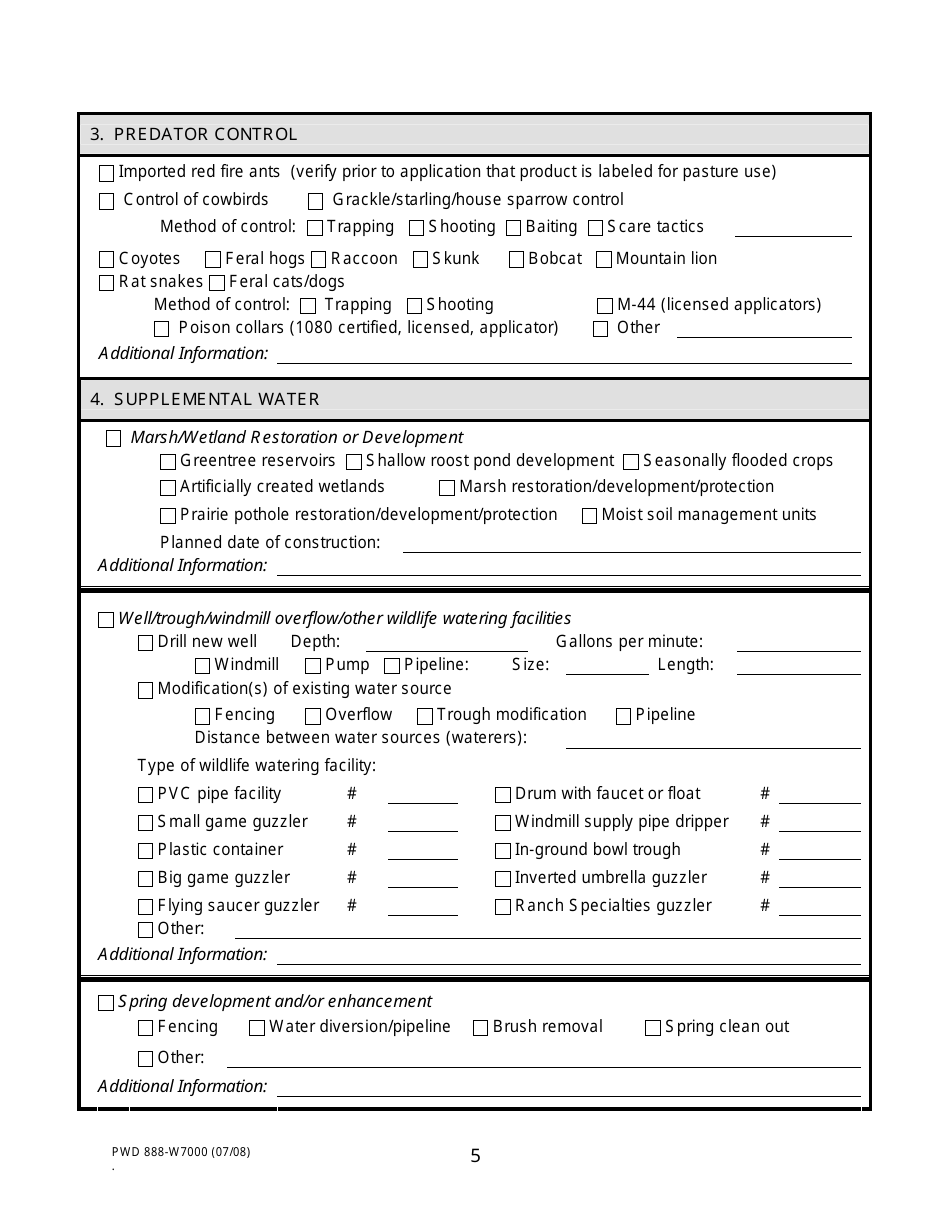 Form PWD888-W7000 - Fill Out, Sign Online and Download Printable PDF ...