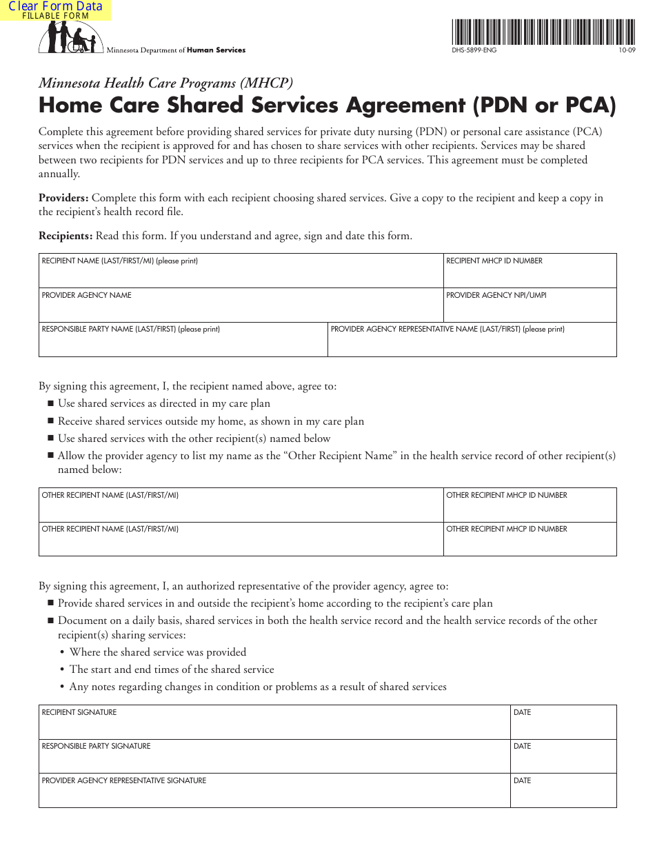 Form DHS 5899 ENG Fill Out Sign Online and Download Fillable PDF