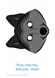 &quot;Wolf and Pig Mask Templates&quot;