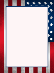 Document preview: Page Border Template - American Flag