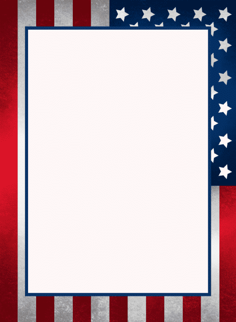 Page Border Template - American Flag