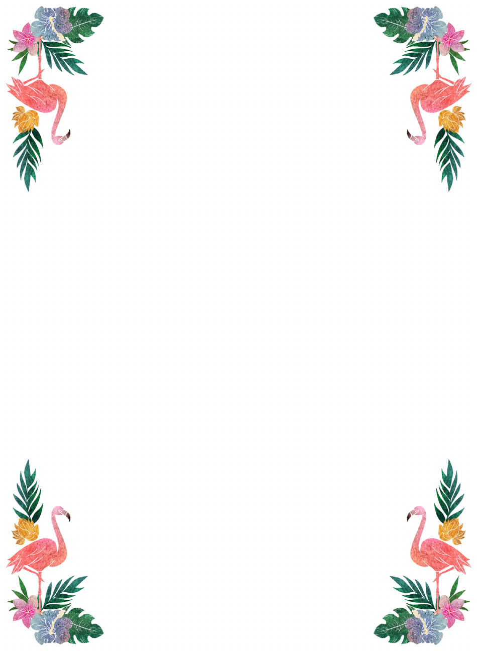 Page Border Template - Flamingo Download Printable PDF | Templateroller