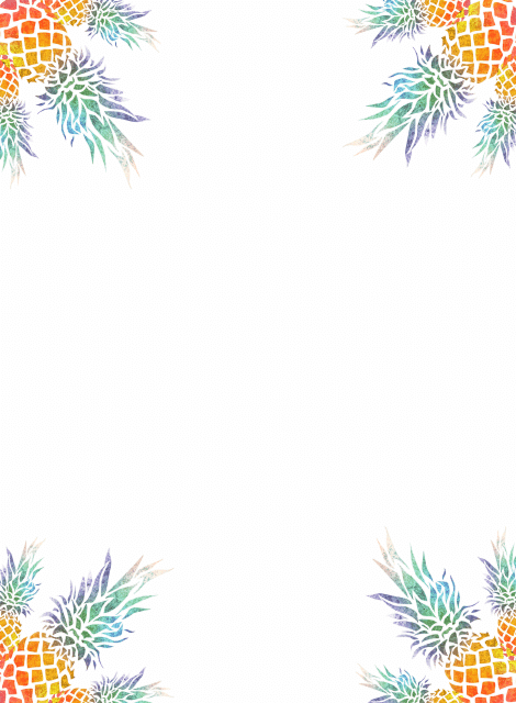 Pineapple-themed Page Border Template