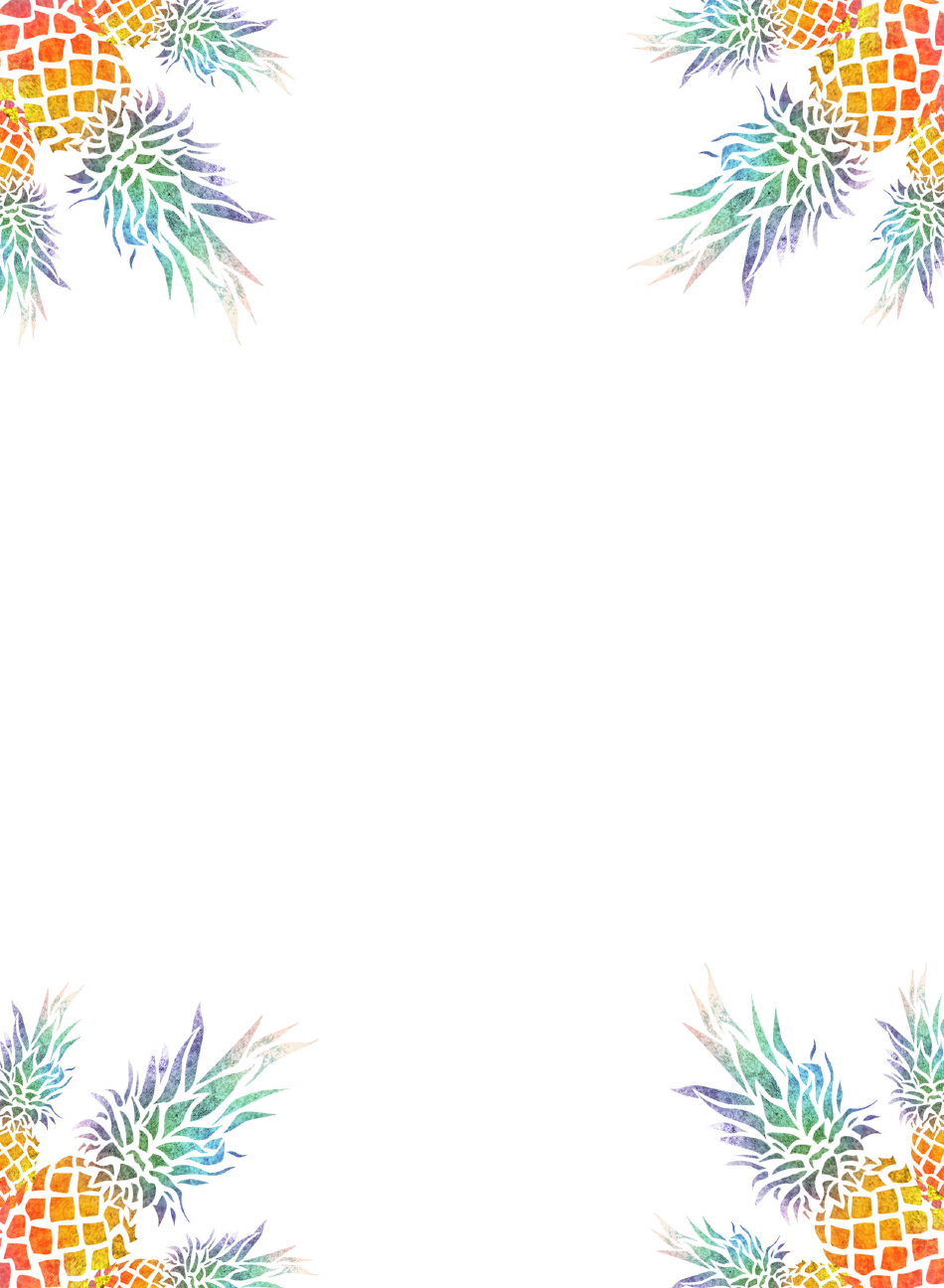 Page Border Template Pineapple Download Printable PDF Templateroller