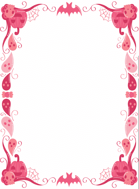 Page Border Template - Pink