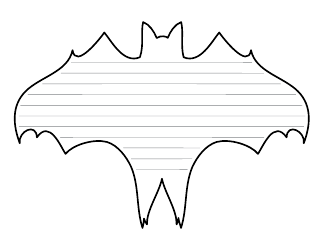 Document preview: Halloween Writing Paper Template - Bat
