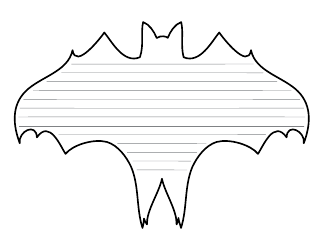 Halloween Writing Paper Template - Bat, Page 2