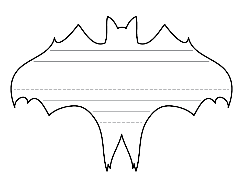 Halloween Writing Paper Template - Bat, Page 3