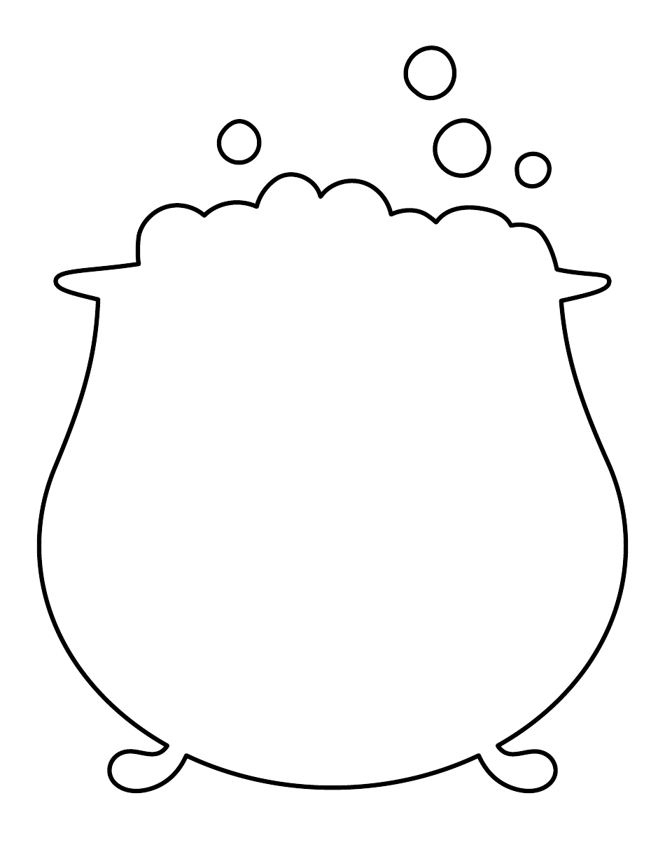 Halloween Writing Paper Template - Bubbling Cauldron, Page 4