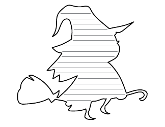 Halloween Writing Paper Template - Witch