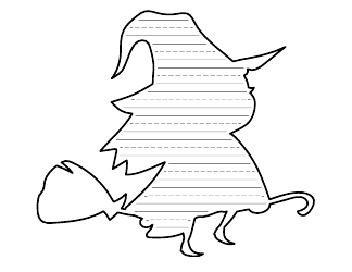Halloween Writing Paper Template - Witch, Page 3