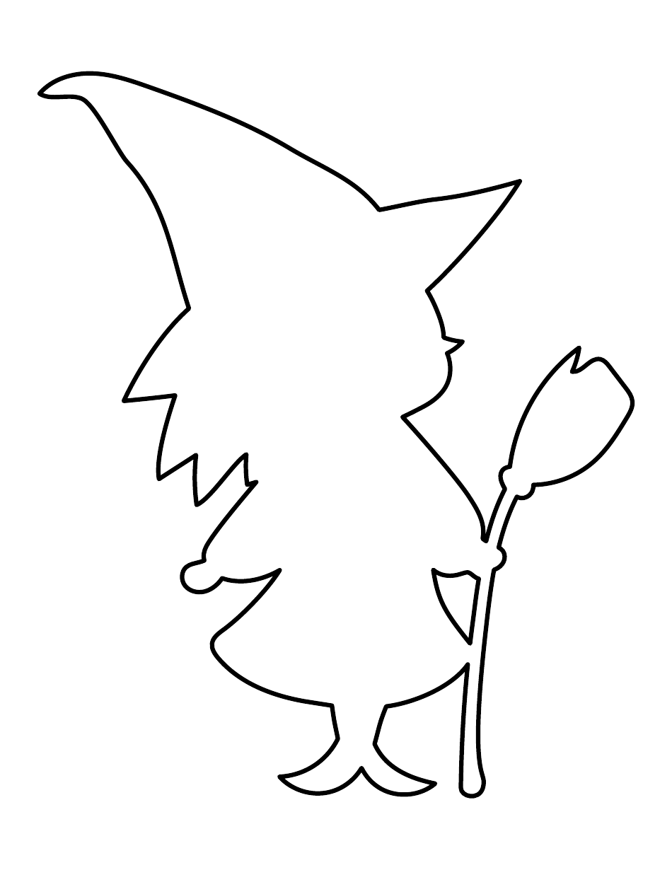 Halloween Writing Paper Template - Witch With Hat, Page 4