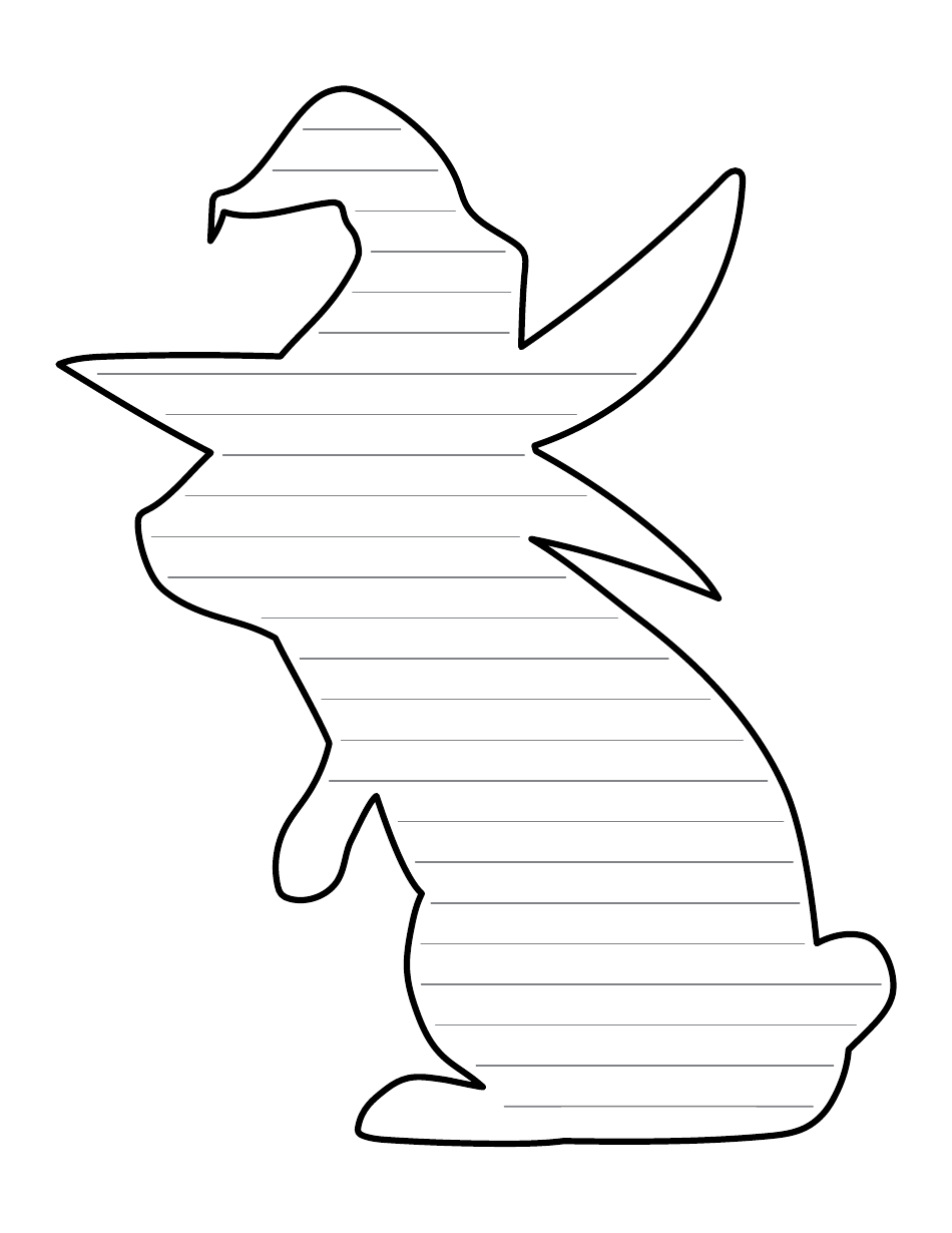 Halloween Writing Paper Template - Rabbit